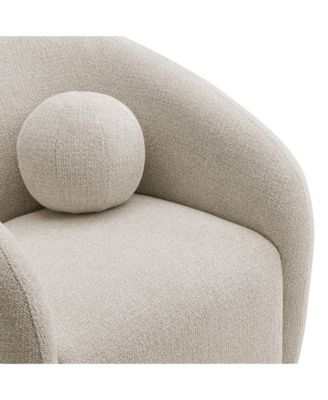 Holland Swivel Chenille Fabric Armchair