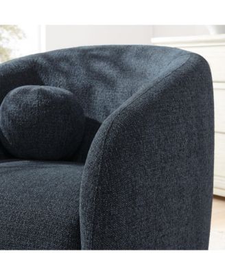 Holland Swivel Chenille Fabric Armchair