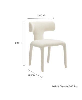 Stellan Curved Back Boucle Upholstered Dining Chair, Set of 2