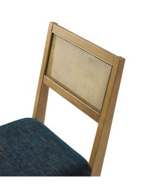 Nimba Faux Rattan Fabric Dining Chairs, Set of 2