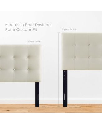 Emily Upholstered Fabric Headboard, Full