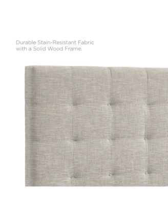 Modway Paisley Tufted Upholstered Linen Fabric Headboard, California King
