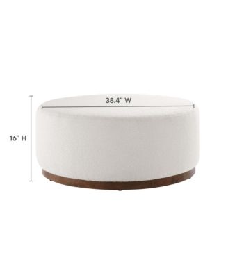 Tilden Large 38" Round Boucle Upholstered Upholstered Ottoman