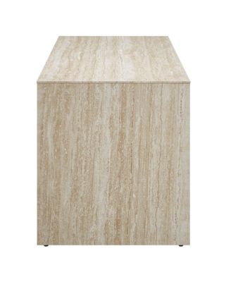 Mirella 62" Faux Travertine Long Bench