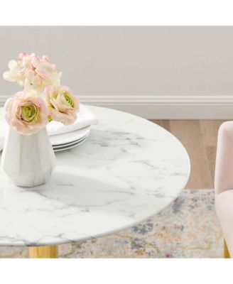Verne 28" Artificial Marble Dining Table