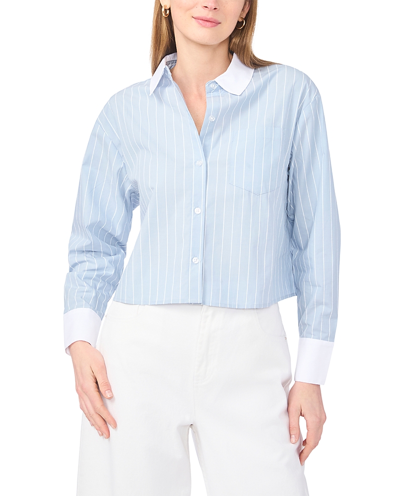 1.state Collared Long Sleeve Top
