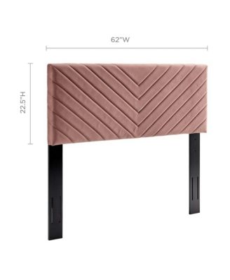 Modway Alyson Angular Channel Tufted Performance Velvet Headboard, Full/Queen