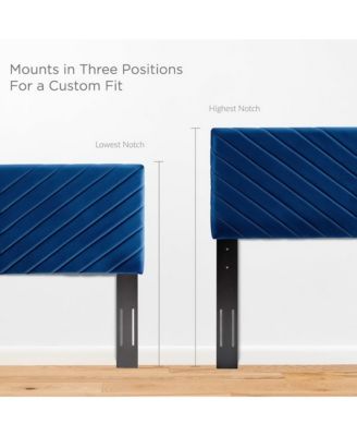 Modway Alyson Angular Channel Tufted Performance Velvet Headboard, Full/Queen