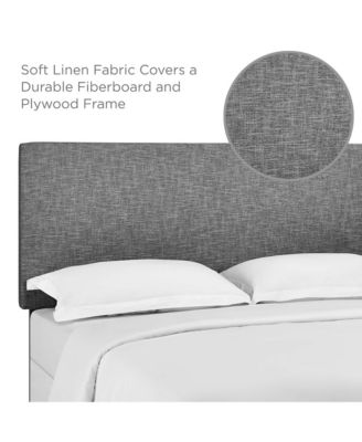 Taylor Upholstered Linen Fabric Headboard, Full/Queen