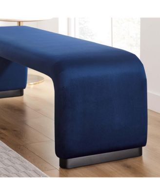 Koda Performance Velvet Waterfall Long Bench