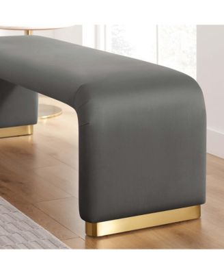 Koda Performance Velvet Waterfall Long Bench