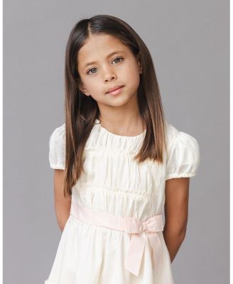 Girls' Organic Puff Sleeve Tiered Party Dress - Little Kid, Big Kid