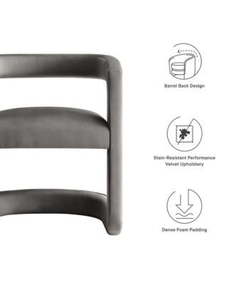  Winslow Performance Velvet Barrel Accent Chair