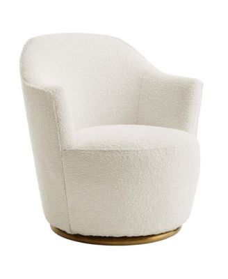  Nora Boucle Upholstered Swivel Chair