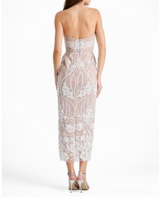 Catherine Strapless Sequin Embroidered Gown