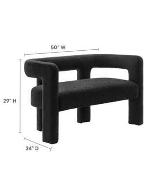  Kayla Boucle Upholstered Loveseat