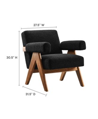  Lyra Boucle Fabric Armchair, Set of 2