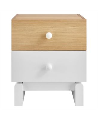  Nolia 2-Drawer Color Block Nightstand