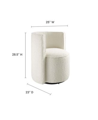  Della Boucle Fabric Swivel Chair
