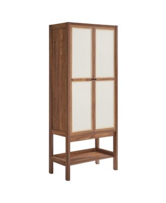  Capri Tall Wood Grain Standing Storage Cabinet