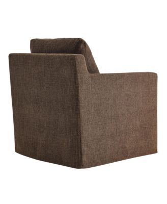  Serene Fabric Slipcovered Swivel Armchair