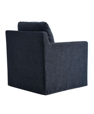  Serene Fabric Slipcovered Swivel Armchair