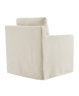  Serene Fabric Slipcovered Swivel Armchair