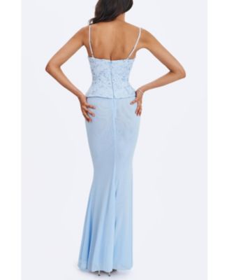  Aurielle Sweetheart Mermaid Peplum Maxi Dress