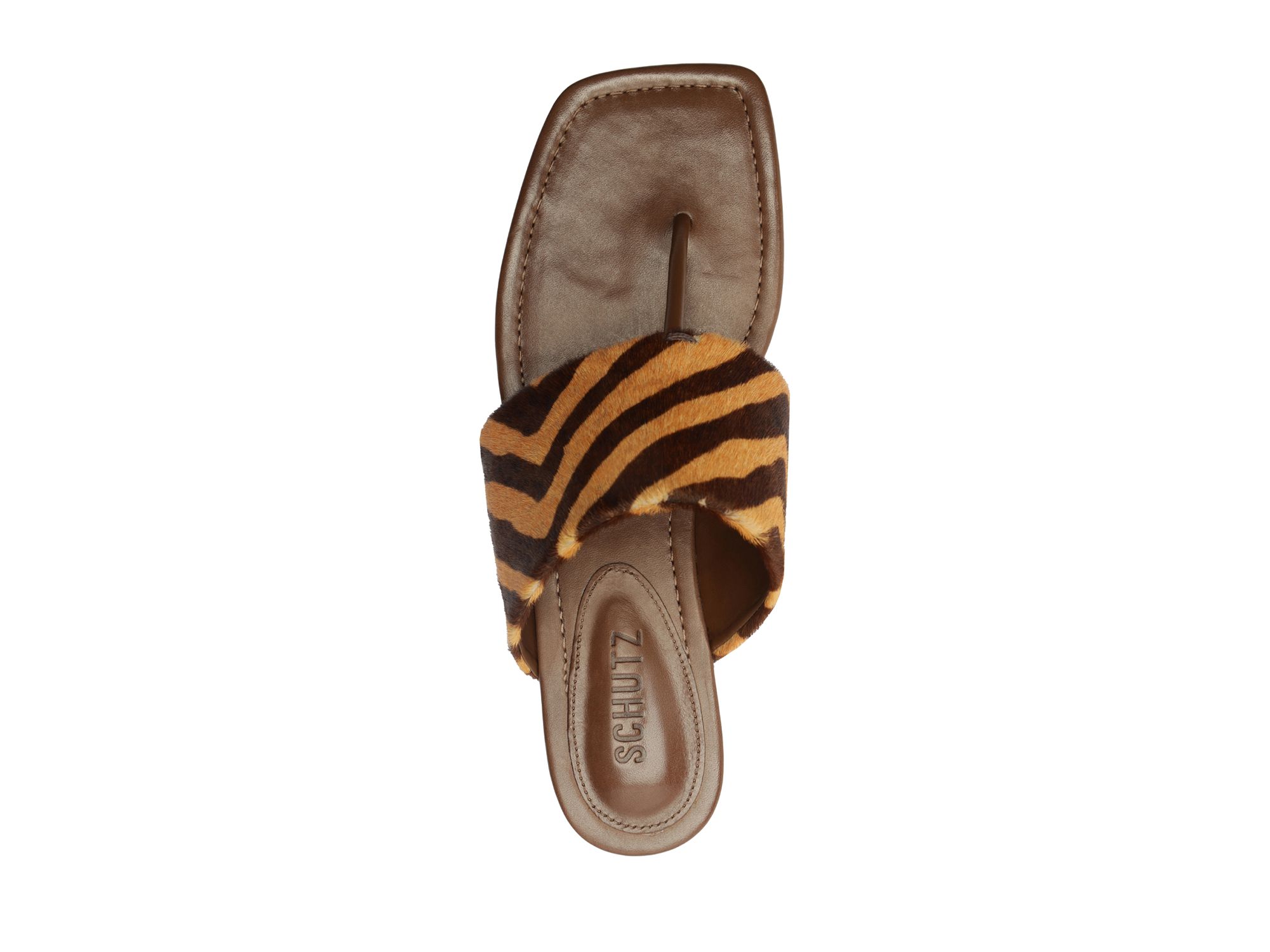 Women's Martha Animal Print Calf Hair Slide Sandals — Image 3