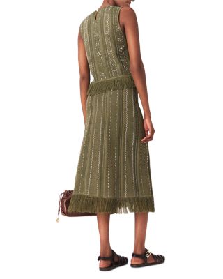 Rhinestone Flowers Knit Skirt