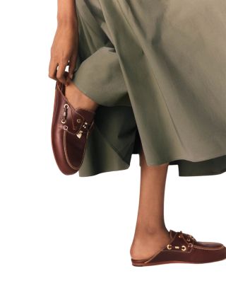 Women's Leather Boat Mules