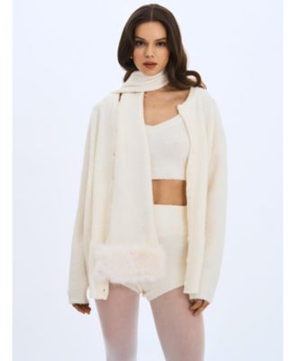  Selma Wool-Blend Ribbed Knit Scarf