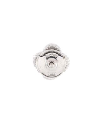  Sweet Alhambra Stud Earrings 18K White Gold and Diamonds