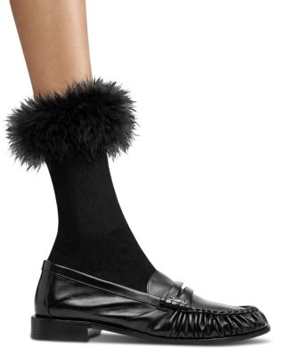 Frou Frou Faux Fur Trim Socks