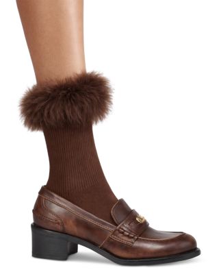 Frou Frou Faux Fur Trim Socks