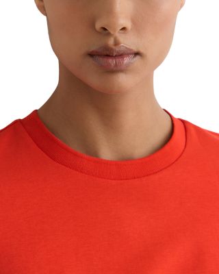 Plain Ribbed Neck T Shirt