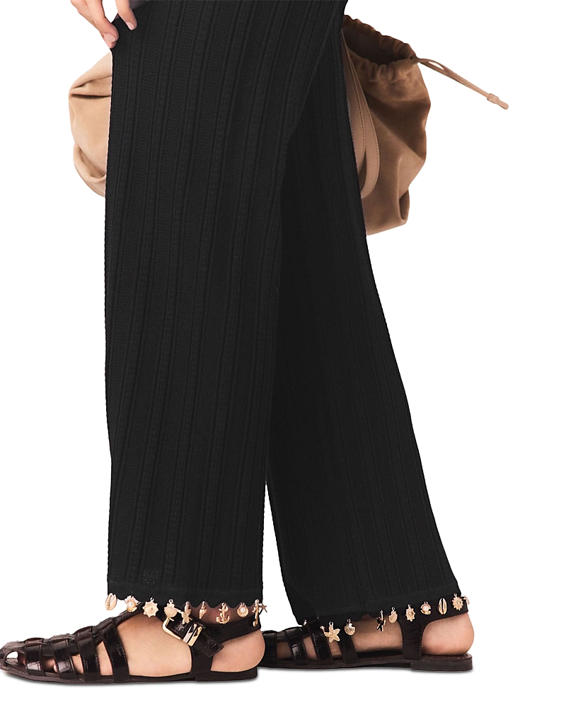 Maje Pishella Jeweled Knit Pants