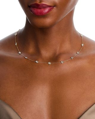 Diamond Station Necklace in 14K Gold, 3.0 tcw