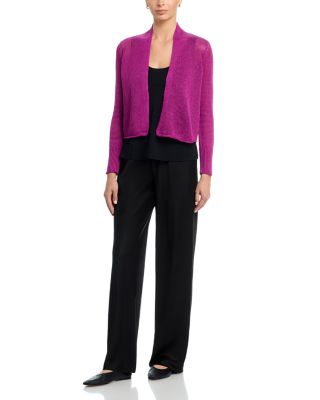 Open Front Cropped Cardigan Sweater