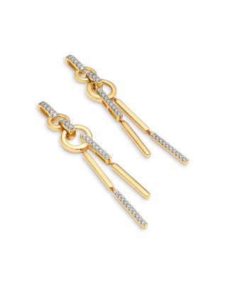 Diamond Cascade Drop Earrings in 14K Yellow Gold, 0.5 tcw