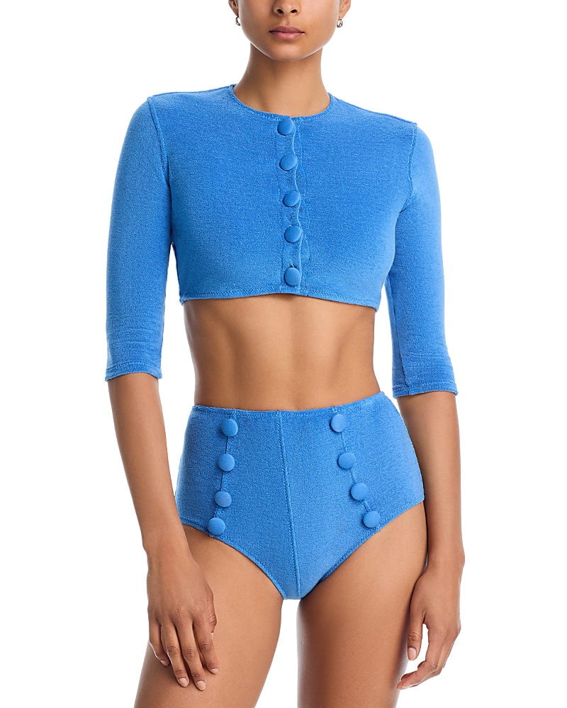Lisa Marie Fernandez Cropped Cover-Up Cardigan