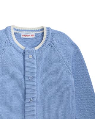 Boys' Crewneck Tipping Magnetic Cardigan - Little Kid