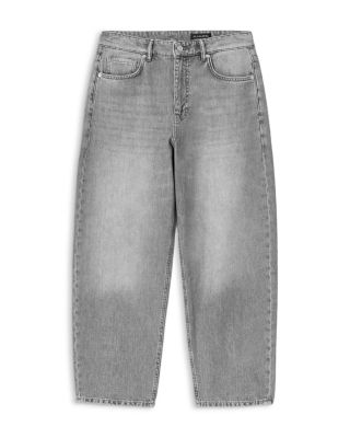 Regular Fit Curved Jeans in Washed Grey