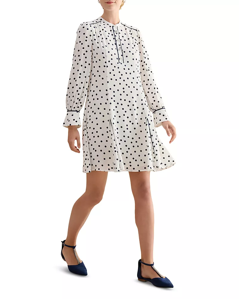 Hobbs London Ruth Button Front Dress