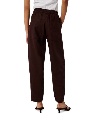 Linen Barrel Leg Trousers