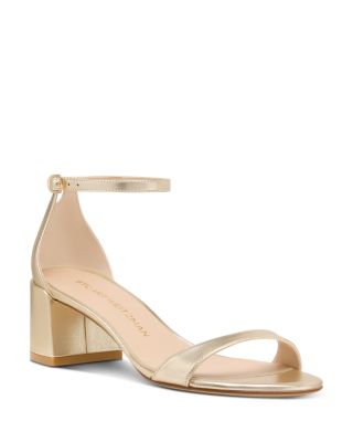 Women's Nudist Leather Block Heel Sandals