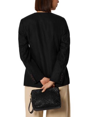 Linen Collarless Blazer