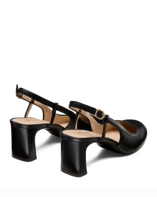 Women's Babette Leather Mary Jane Slingback Pumps