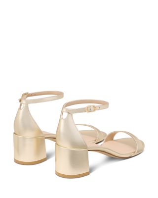 Women's Nudist Leather Block Heel Sandals