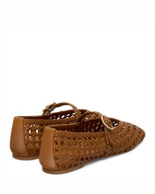 Women's Prim Woven Leather Ballet Flats